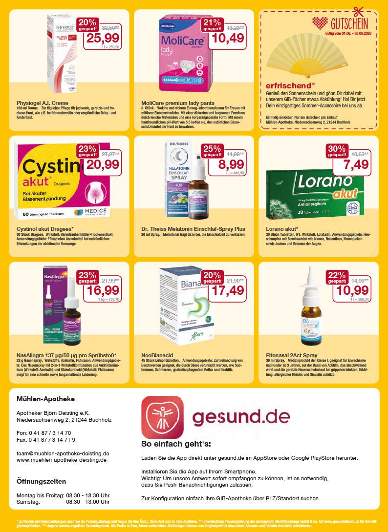 Flyer mit Juni-Angeboten